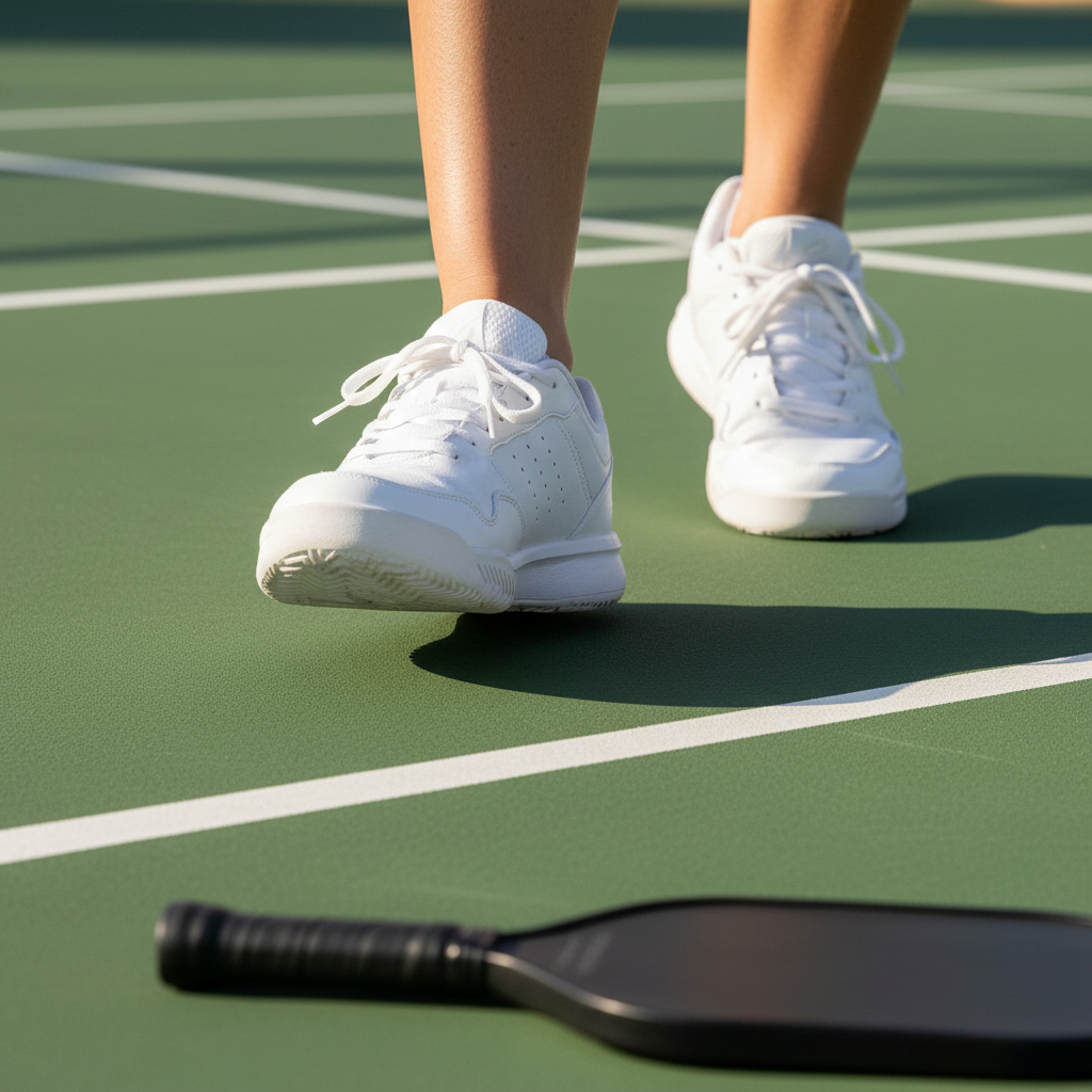 Pickleball court shoes on an outdoor court - choosing the right footwear for 2026