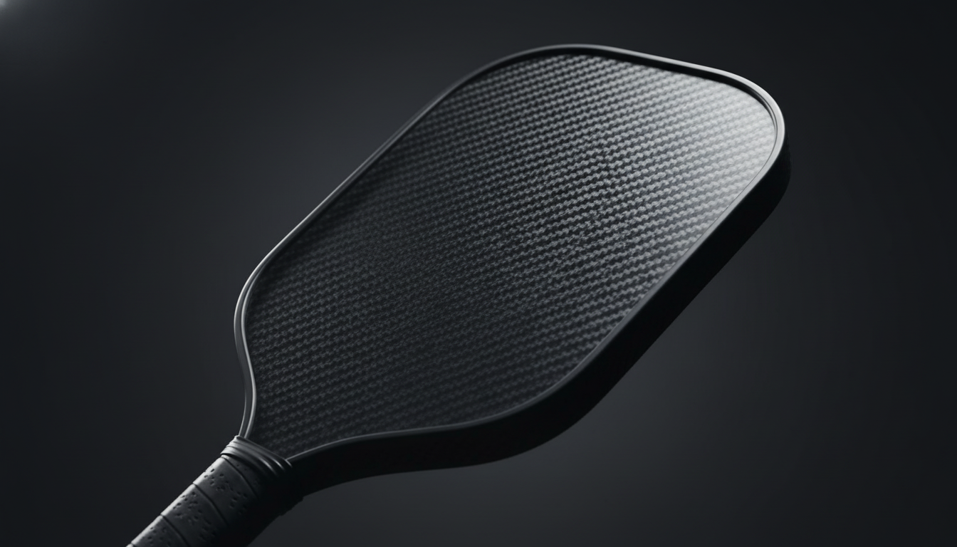 CRBN 2 TruFoam Genesis pickleball paddle showing raw carbon fiber face texture