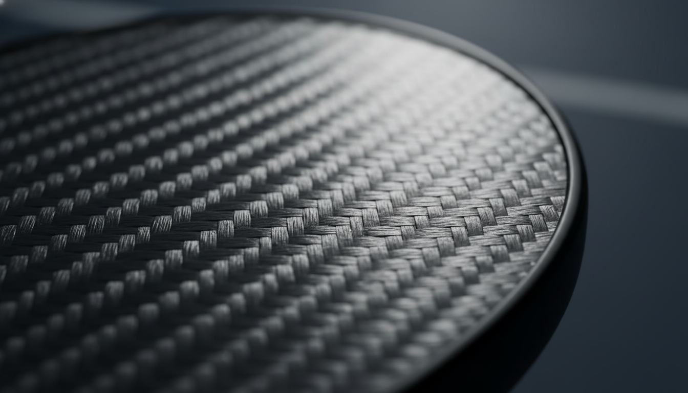 CRBN 3 TruFoam Genesis paddle face showing raw carbon fiber texture in close-up