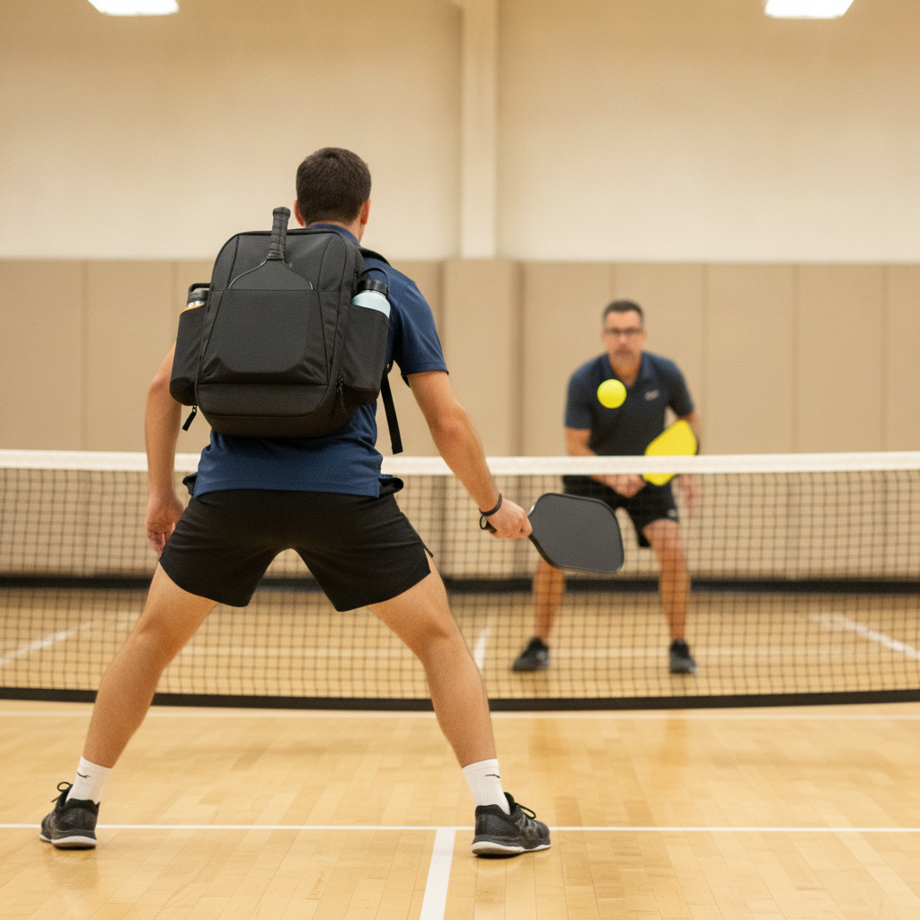 Competitive pickleball players at the kitchen line — JOOLA Hyperion CAS 16 review