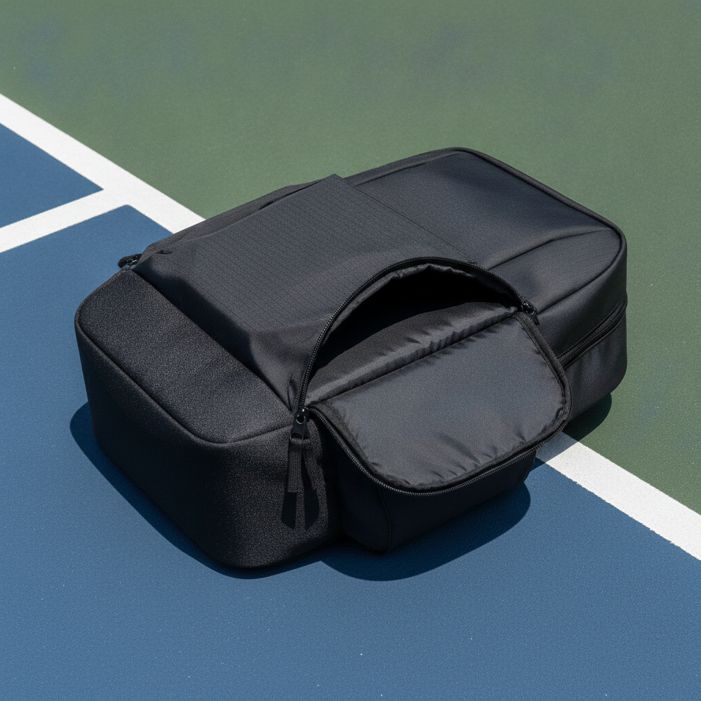Franklin ALW Signature pickleball bag reviewed on outdoor court — editorial product shot